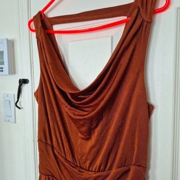 🍄50% ANTHROPOLOGIE Orange Jumpsuit sz S - Picture 4 of 10